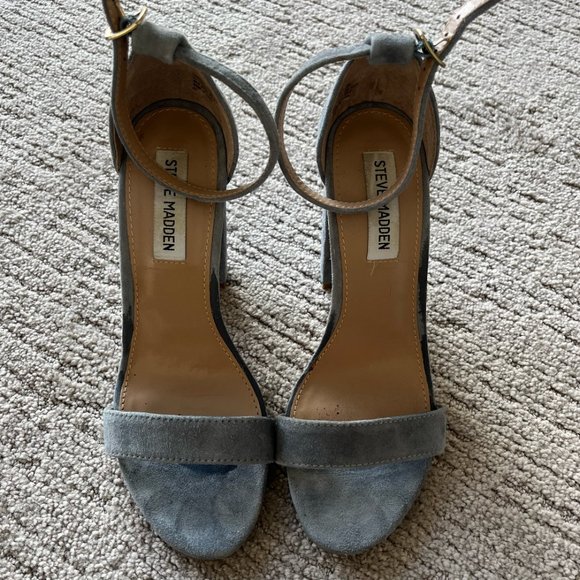 Steve Madden Blue Suede Carrson Heels - Picture 4 of 6
